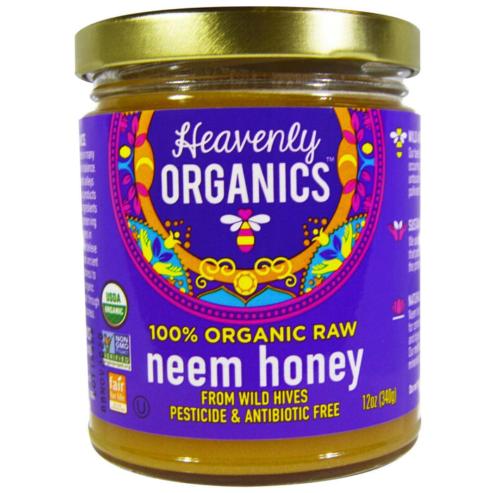 Heavenly Organics: Organic Wild Forest Raw Neem Honey, 12 Oz