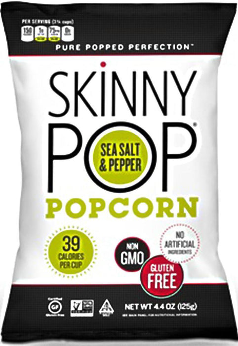 Skinny Pop: All Natural Black Pepper Popcorn Gluten Free, 4.4 Oz