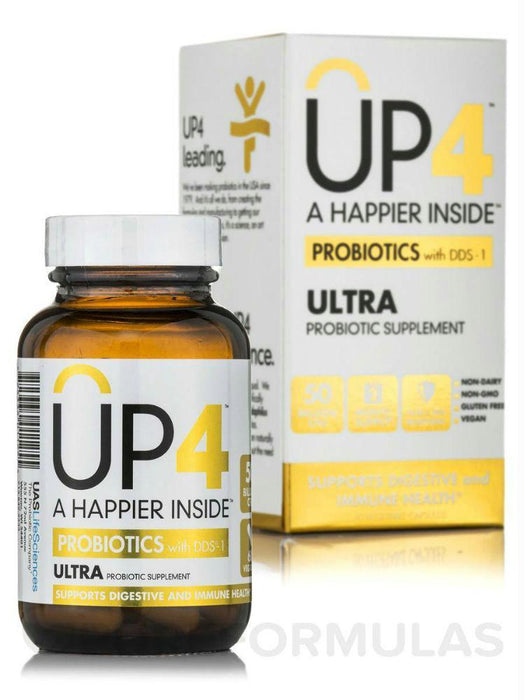 Up4: Ultra Probiotics With Dds-1 50 Billion Cfu, 60 Vegetable Capsules