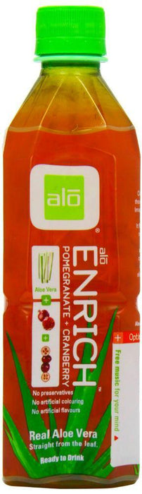 Alo: Original Aloe Drink Enrich Aloe + Pomegranate + Cranberry, 16.9 Oz