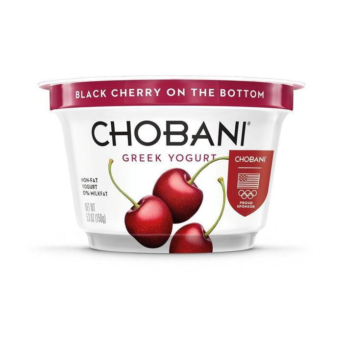 Chobani: Non-fat Black Cherry On The Bottom Greek Yogurt, 5.3 Oz