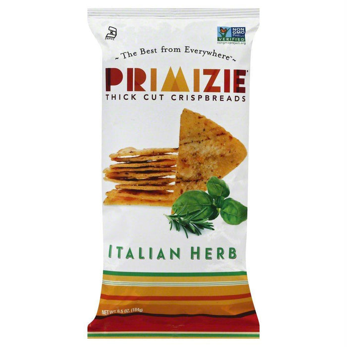 Primizie Snacks: Thick Cut Crispbreads Classic Italian 7-herb Blend, 6.5 Oz