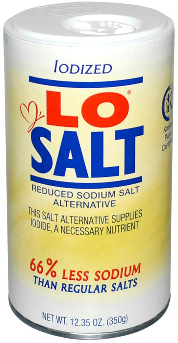 Losalt: Reduced Sodium Iodized Salt, 12.35 Oz