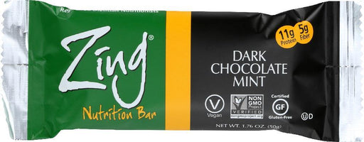 Zing Bars: Dark Chocolate Mint Nutrition Bar, 1.76 Oz