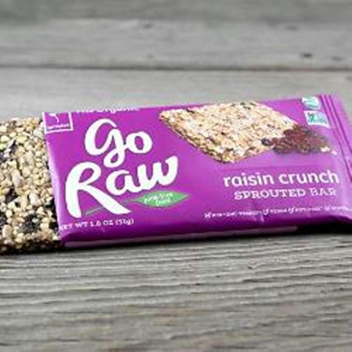 Go Raw: All Organic Sprouted Bar Raisin Crunch, 1.8 Oz