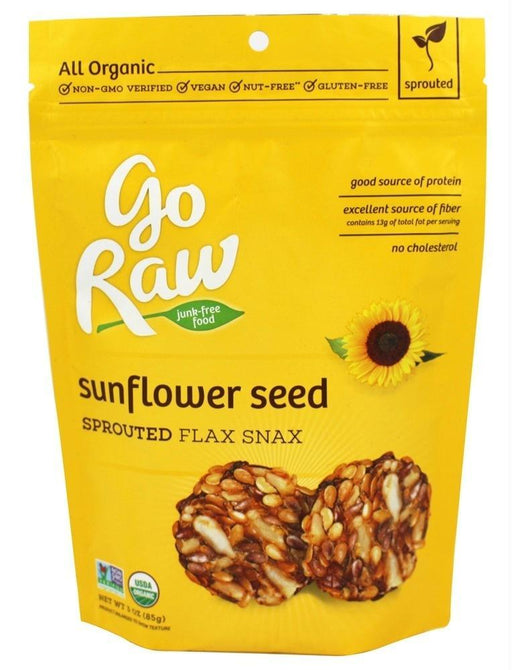 Go Raw: Organic Sprouted Flax Snax Sunflower Seeds, 3 Oz