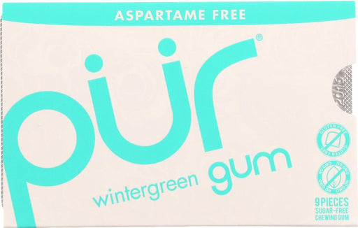 Pur Gum: Aspartame Free Gum Wintergreen, 9 Pc