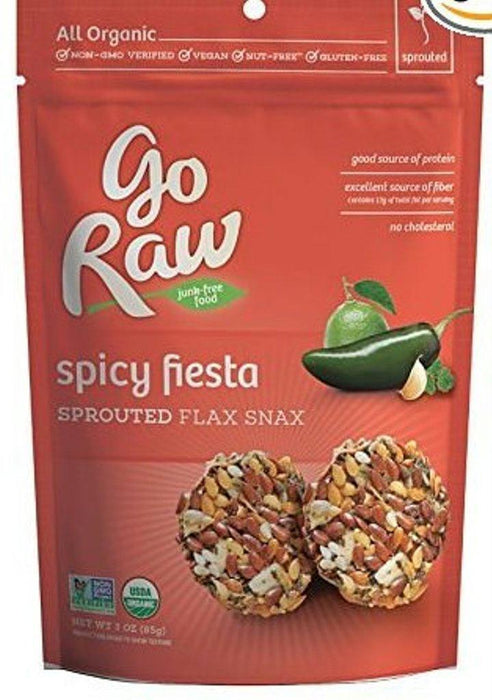 Go Raw: Organic Sprouted Flax Snax, Spicy Fiesta, 3 Oz