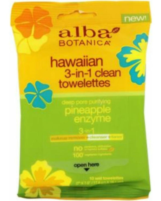 Alba Botanica: Hawaiian 3-in-1 Clean Towelettes, 30 Count