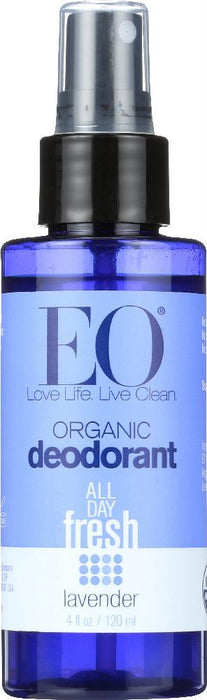 Eo Products: Organic Deodorant Spray Lavender All Day Fresh, 4 Oz