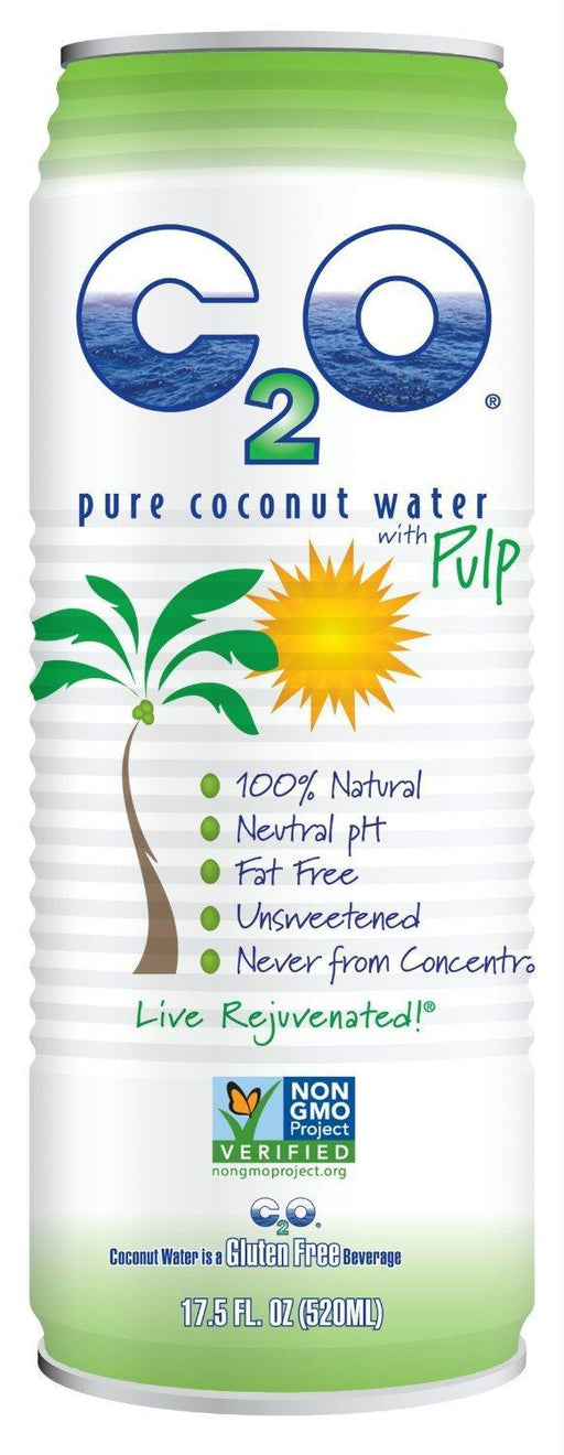 C2o: Pure Coconut Water With Pulp, 100%, 17.5 Oz