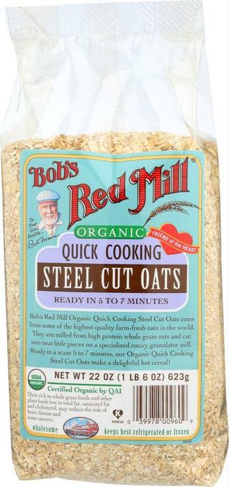 Bobs Red Mill: Organic Quick Cooking Steel Cut Oats (22.000 Oz)