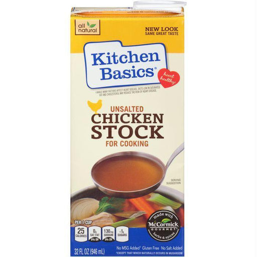 Kitchen Basics: Unsalted Chicken Cooking Stock, 32 Oz