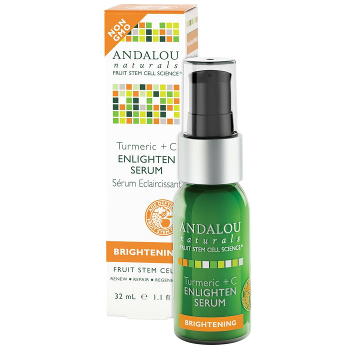 Andalou Naturals: Turmeric + C Enlighten Serum Brightening, 1.1 Oz