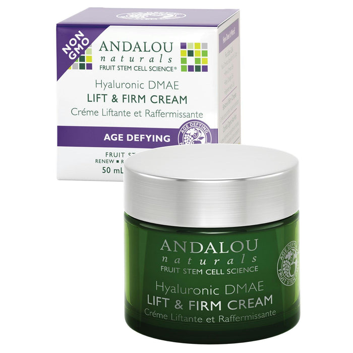 Andalou Naturals: Hyaluronic Dmae Lift & Firm Cream, Non Gmo, Paraben Free, 1.7 Oz