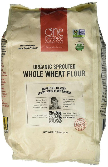 One Degree: Organic Sprouted Whole Wheat Flour, 80 Oz