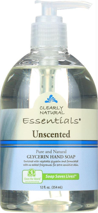 Clearly Natural: Unscented Glycerine Hand Soap Liquid, 12 Oz