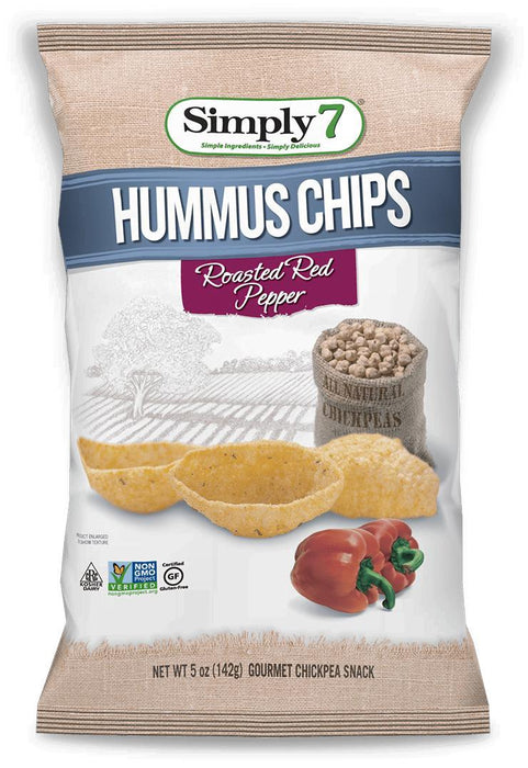 Simply 7: Roasted Red Pepper Hummus Chips, 5 Oz