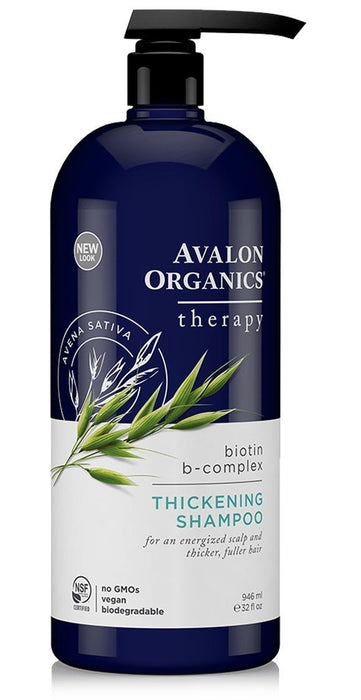 Avalon Organics: Thickening Shampoo Biotin B-complex Therapy, Paraben Free, 32 Oz