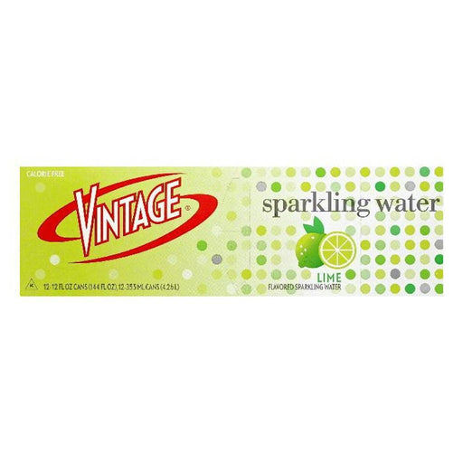 Vintage: Sparkling Water Lime 12x12 Oz Cans, 144 Oz