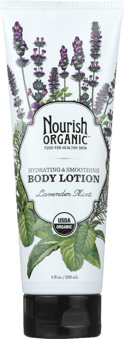 Nourish: Organic Body Lotion Lavender Mint, 8 Oz