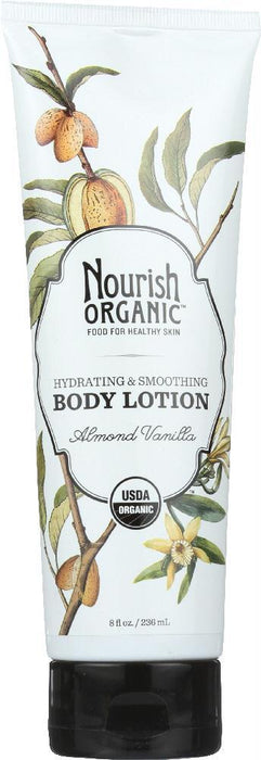 Nourish: Organic Body Lotion Almond Vanilla, 8 Oz