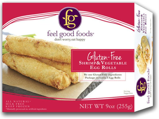 Feel Good Foods: Shrimp & Vegetable Gluten Free Egg Rolls, 9 Oz