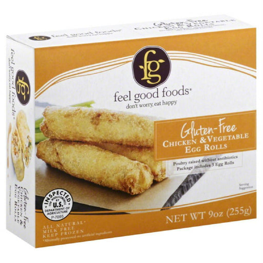 Feel Good Foods: Chicken & Vegetable Gluten Free Egg Rolls, 9 Oz