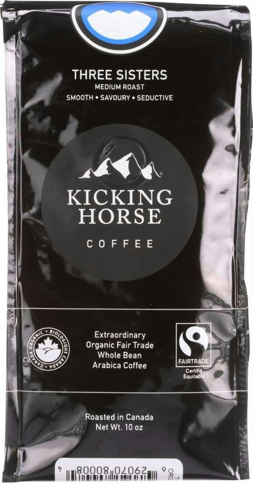 Kicking Horse Coffee: Three Sisters Medium Roast Whole Bean, 10 Oz