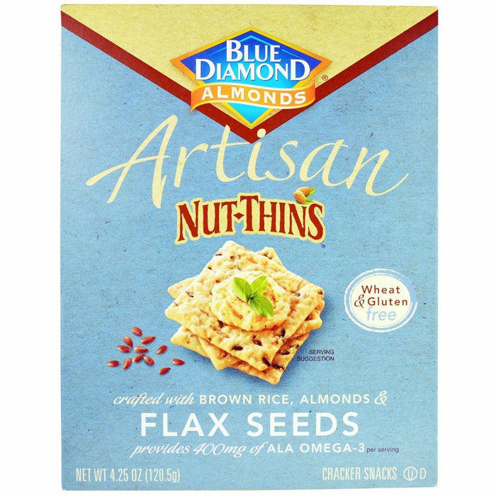 Blue Diamond: Nut Thins Artisan With Almonds & Flax, Wheat & Gluten Free, 4.25 Oz