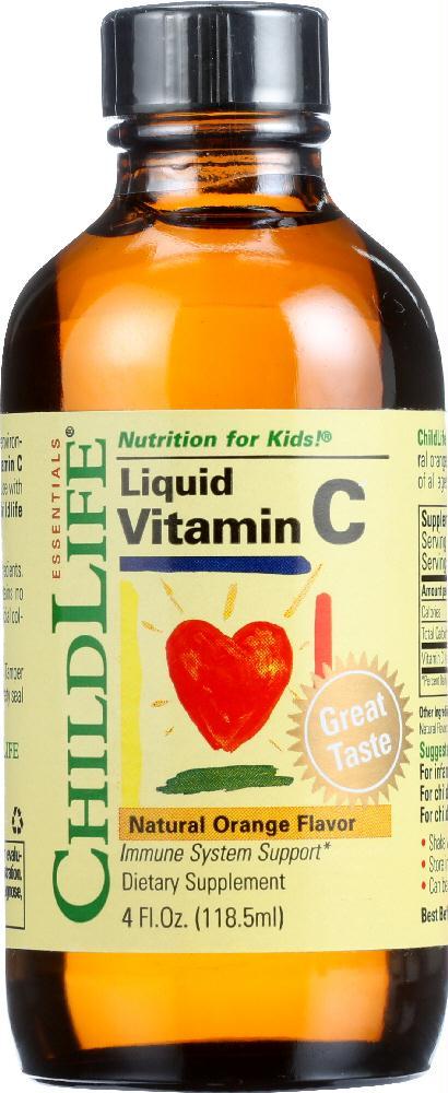 Childlife Essentials: Liquid Vitamin C Orange Flavor, 4 Oz