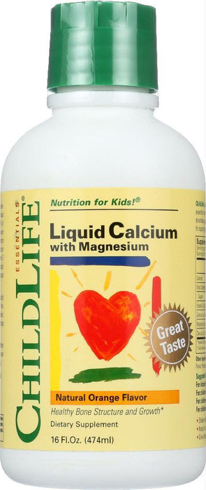 Childlife Essentials: Liquid Calcium With Magnesium Natural Orange Flavor, 16 Oz