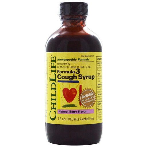 Child Life: Cough Syrup Formula 3 Berry Natural Flavor, 4 Oz