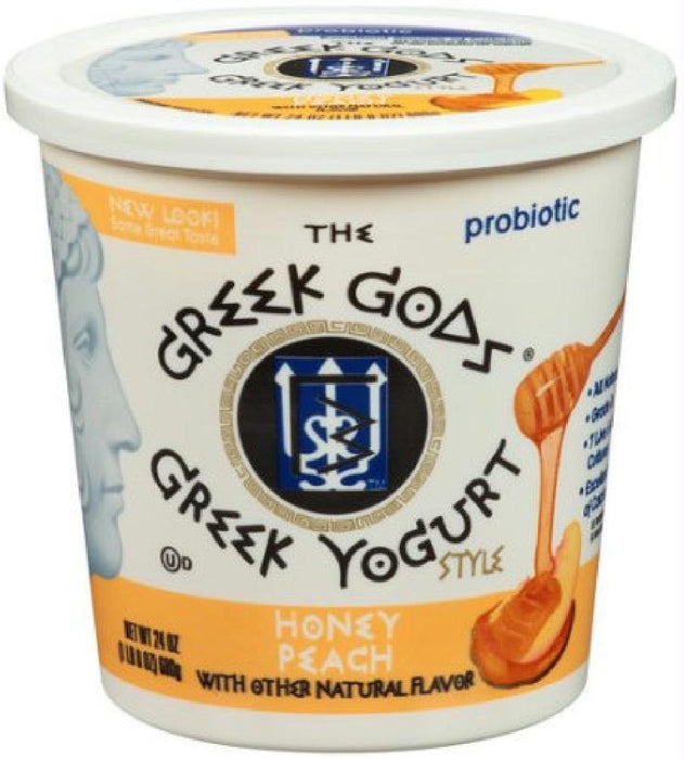 The Greek Gods: Greek Style Yogurt Honey Peach, 24 Oz