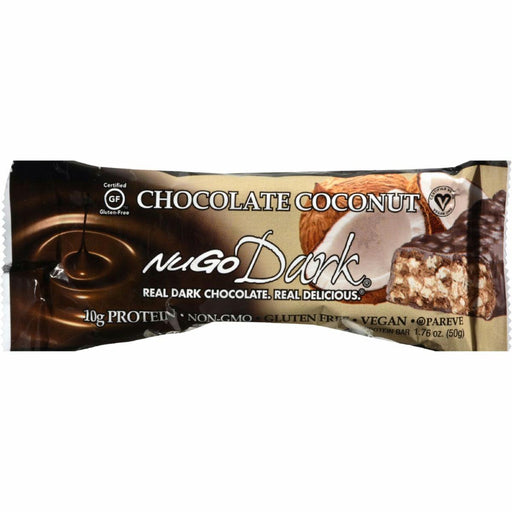 Nugo: Protein Bar Dark Chocolate Coconut Gluten-free Vegan, 1.76 Oz