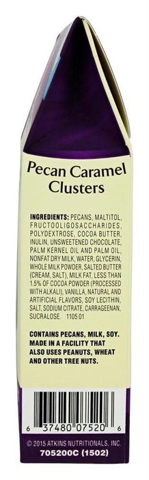 Atkins Nutritional: Endulge Pecan Caramel Clusters Bars 5 Count (1 Oz Each), 5 Oz