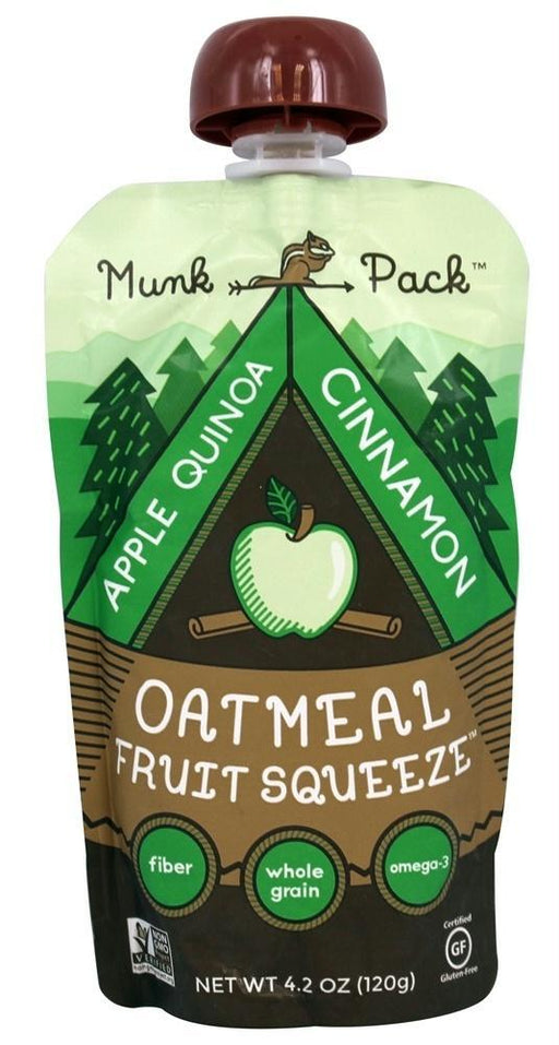 Munk Pack: Oatmeal Fruit Squeeze Pouch Apple Quinoa Cinnamon, 4.2 Oz