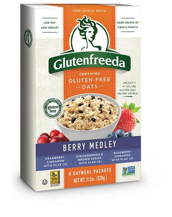 Glutenfreeda: Gluten Free Instant Oatmeal Berry Medley 8 Packets, 11.2 Oz