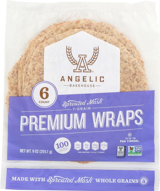 Angelic Bakehouse: Sprouted 7-grain Premium Wraps, 9 Oz