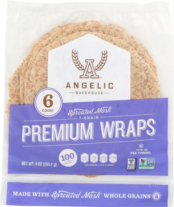 Angelic Bakehouse: Sprouted 7-grain Premium Wraps, 9 Oz