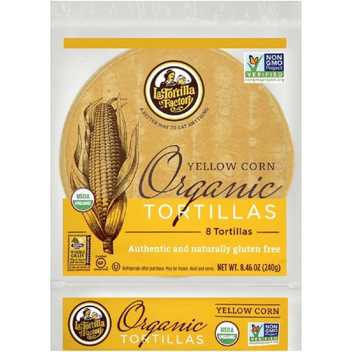 La Tortilla Factory: Yellow Corn Organic Tortillas, 8.46 Oz