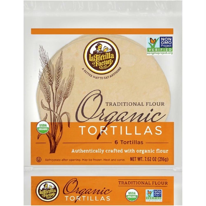 La Tortilla Factory: Traditional Flour Organic Tortillas, 7.62 Oz