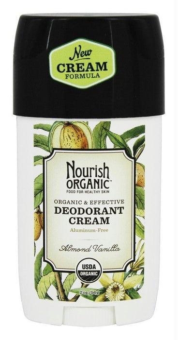 Nourish Organic: Deodorant Cream Almond Vanilla, 2 Oz