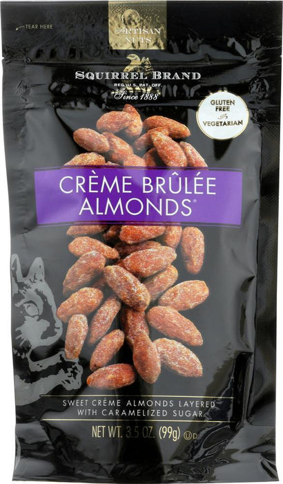 Squirrel Brand: Creme Brulee Almonds Nut, 3.5 Oz