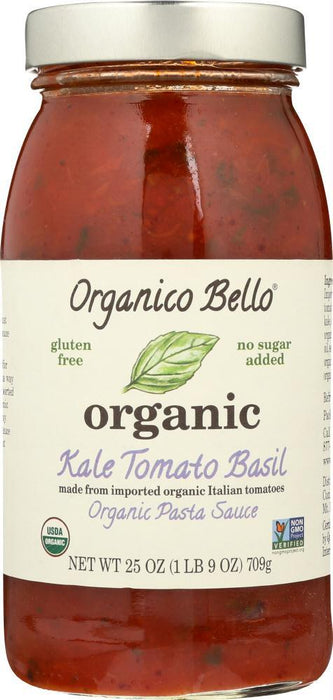 Organico Bello: Sauce Kale Tmto Basil Org (25.000 Oz)