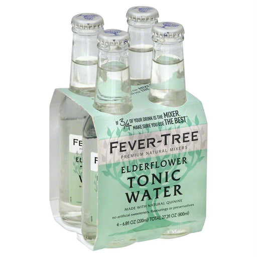 Fever Tree: Elderflower Tonic Water 4 Count (6.8 Oz Each), 27.2 Oz