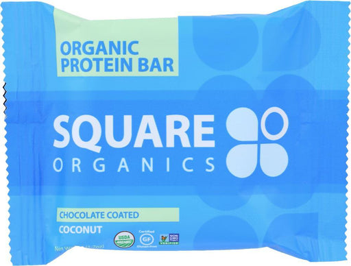 Squarebar: Organic Protein Bar Chocolate Coated Coconut, 1.7 Oz