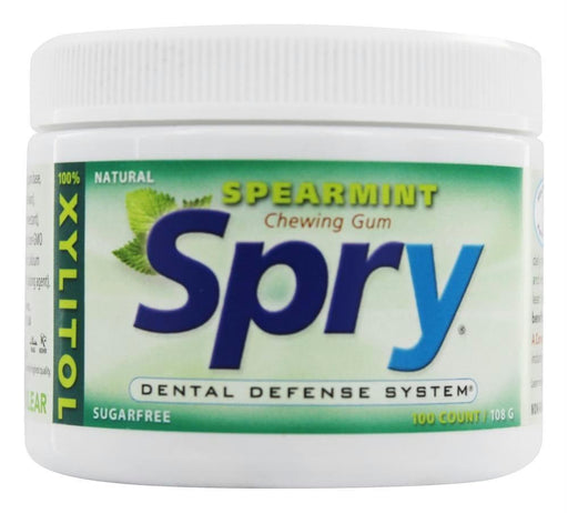 Spry: Chewing Gum Spearmint 100 Pieces, 108 Gm