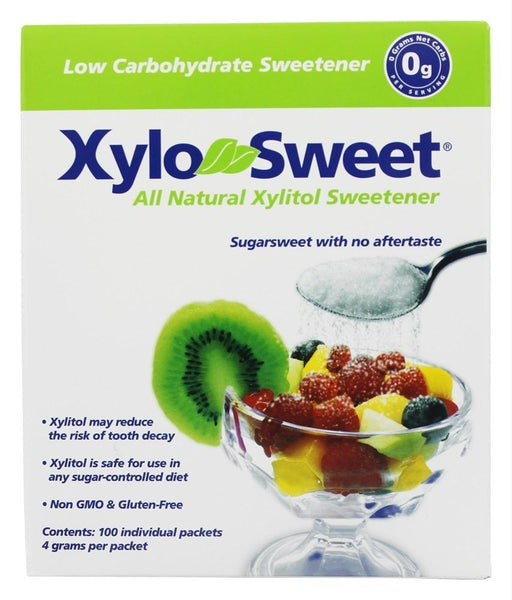 Xylosweet: All Natural Xylitol Sweetener 100 Packets, 4 Gm