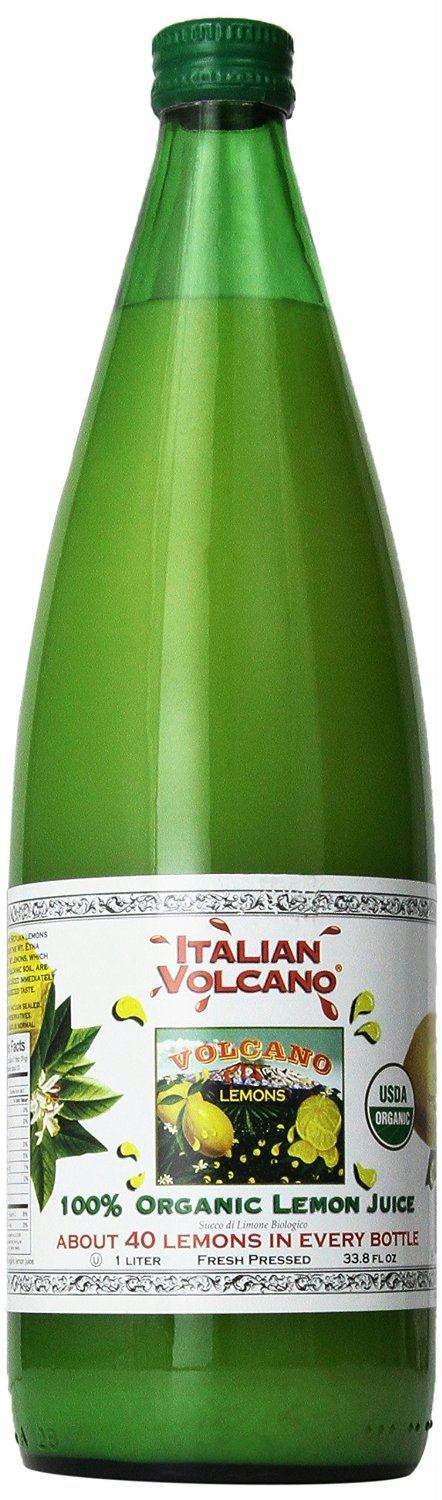 Italian Volcano: Organic Lemon Juice, 33.8 Oz